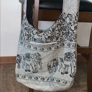 Elephant gray cloth puse.